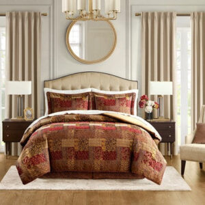 Croscill Classics Galleria 4 Piece Red Comforter Set in Red, Cal King CCL10-0012